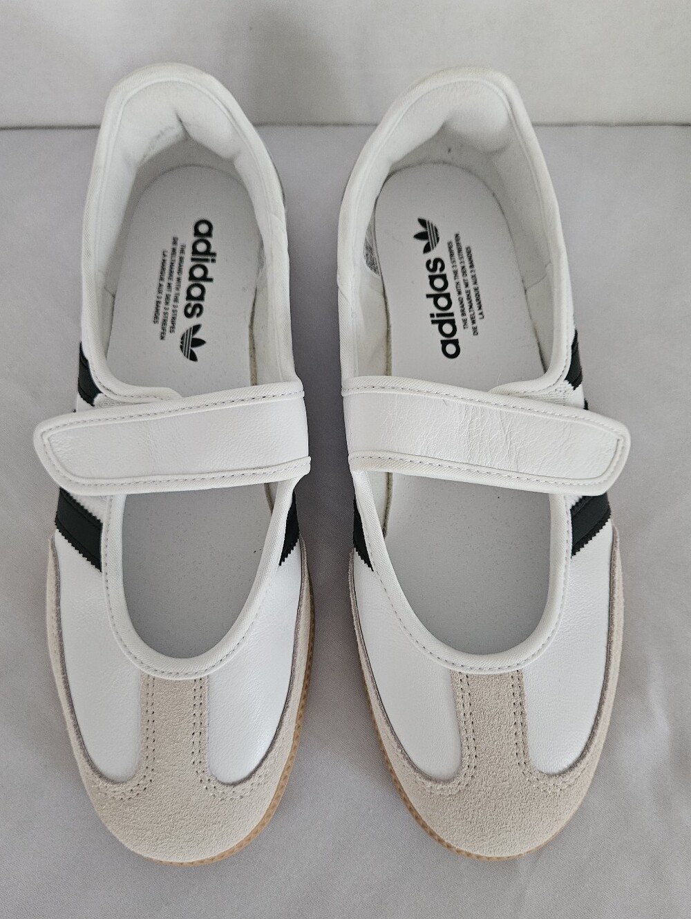 Adidas Samba Jane Mary Jane Shoes Cloud White Black Gum Sole Size 9 - Picture 3 of 10